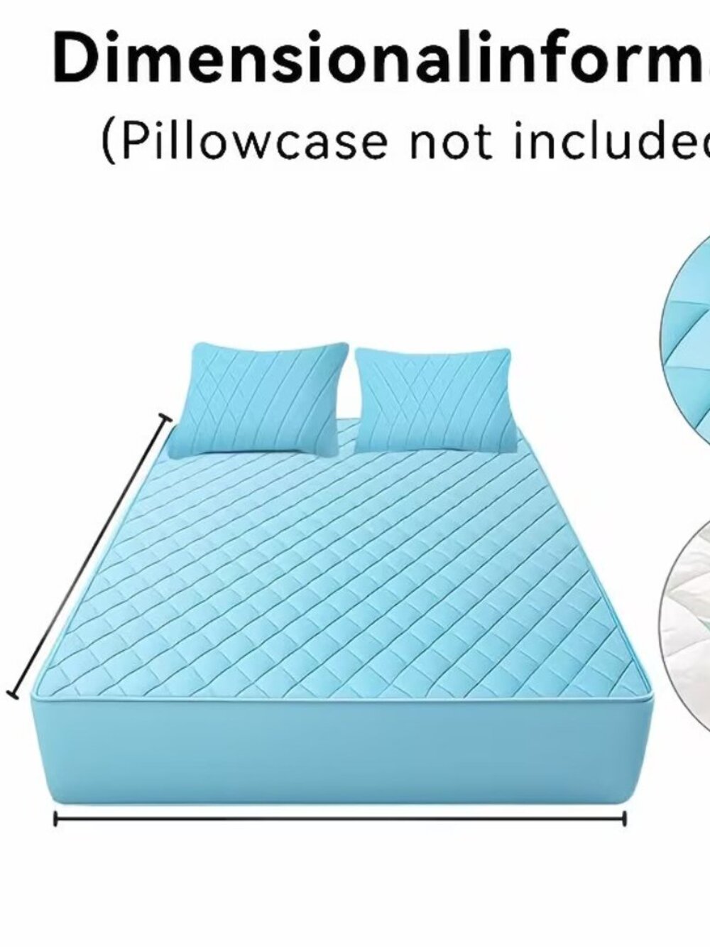 1pc Mattress Protector Soft Quilted Fitted Sheet, Solid Color Bedding Design